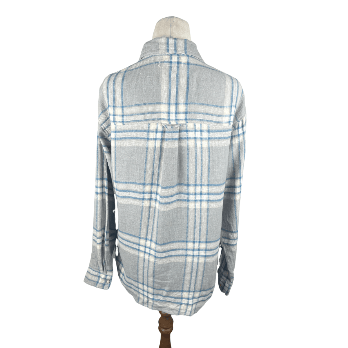 RSQ grey and blue tartan shirt | size XXS