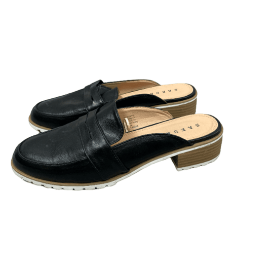 Sakura black mules | size 11 or EU 42