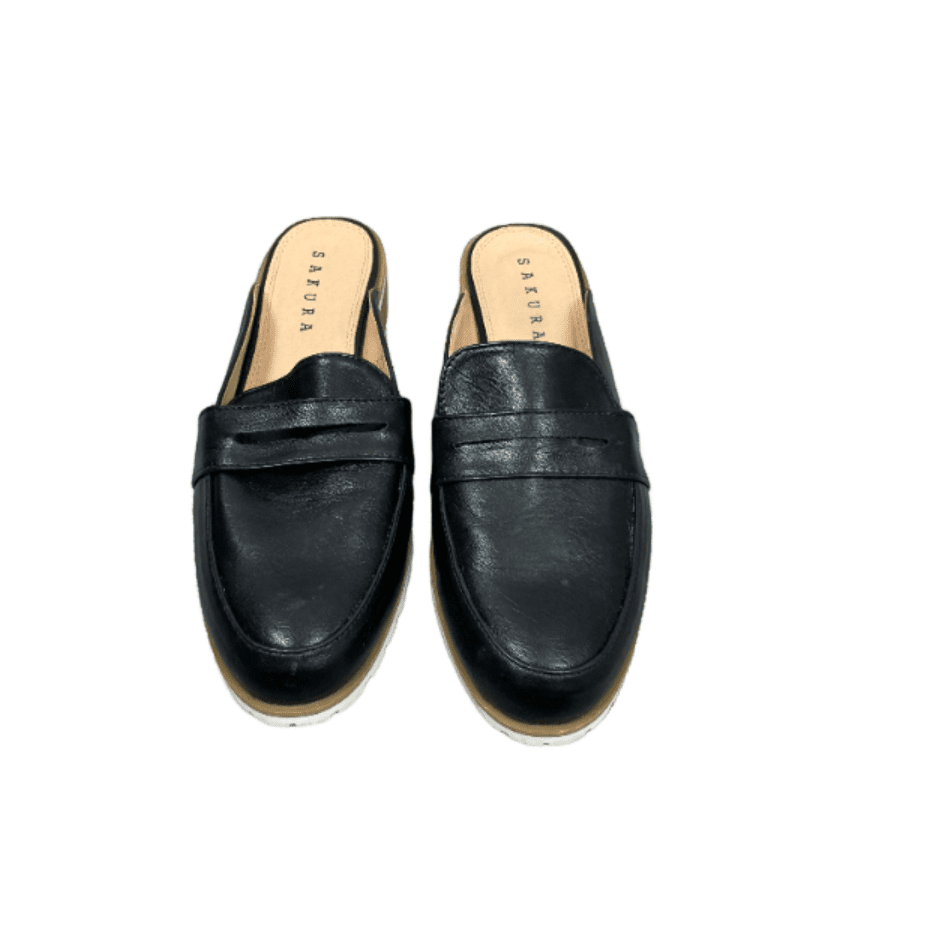 Sakura black mules | size 11 or EU 42