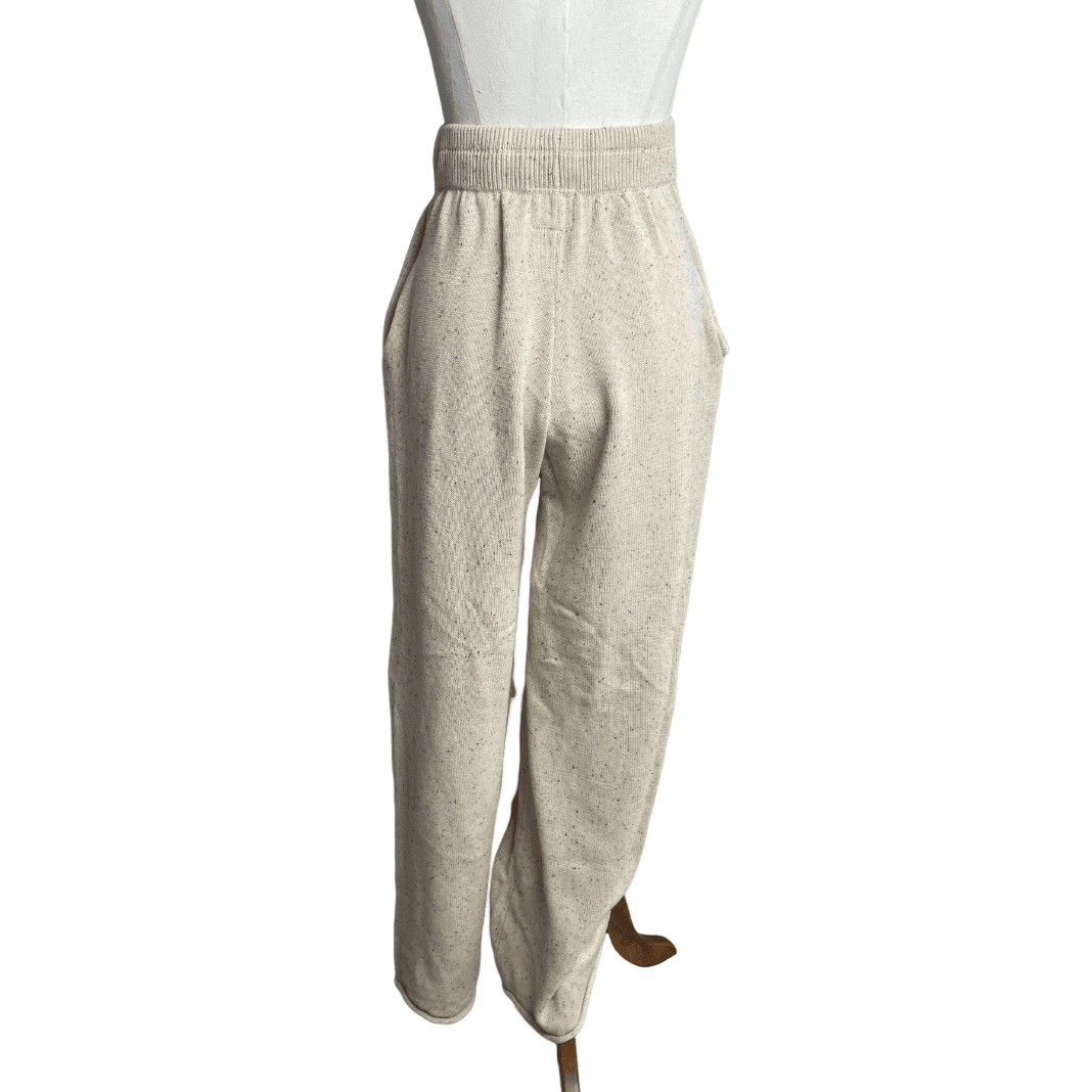 Salty Shreds cream knit pants | size 8-10