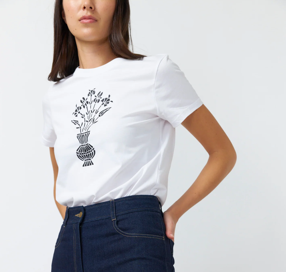 BNWL Kate Sylvester Lotus white t-shirt | size 14 - RRP $129