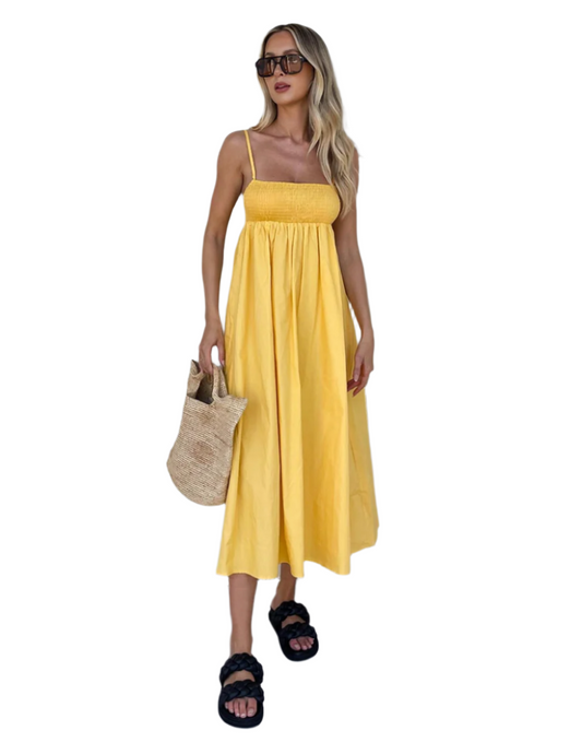 BNWT - Dazie Small Town Girl Midi Dress In Butter | size 10