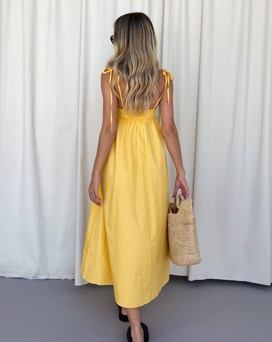 BNWT - Dazie Small Town Girl Midi Dress In Butter | size 10