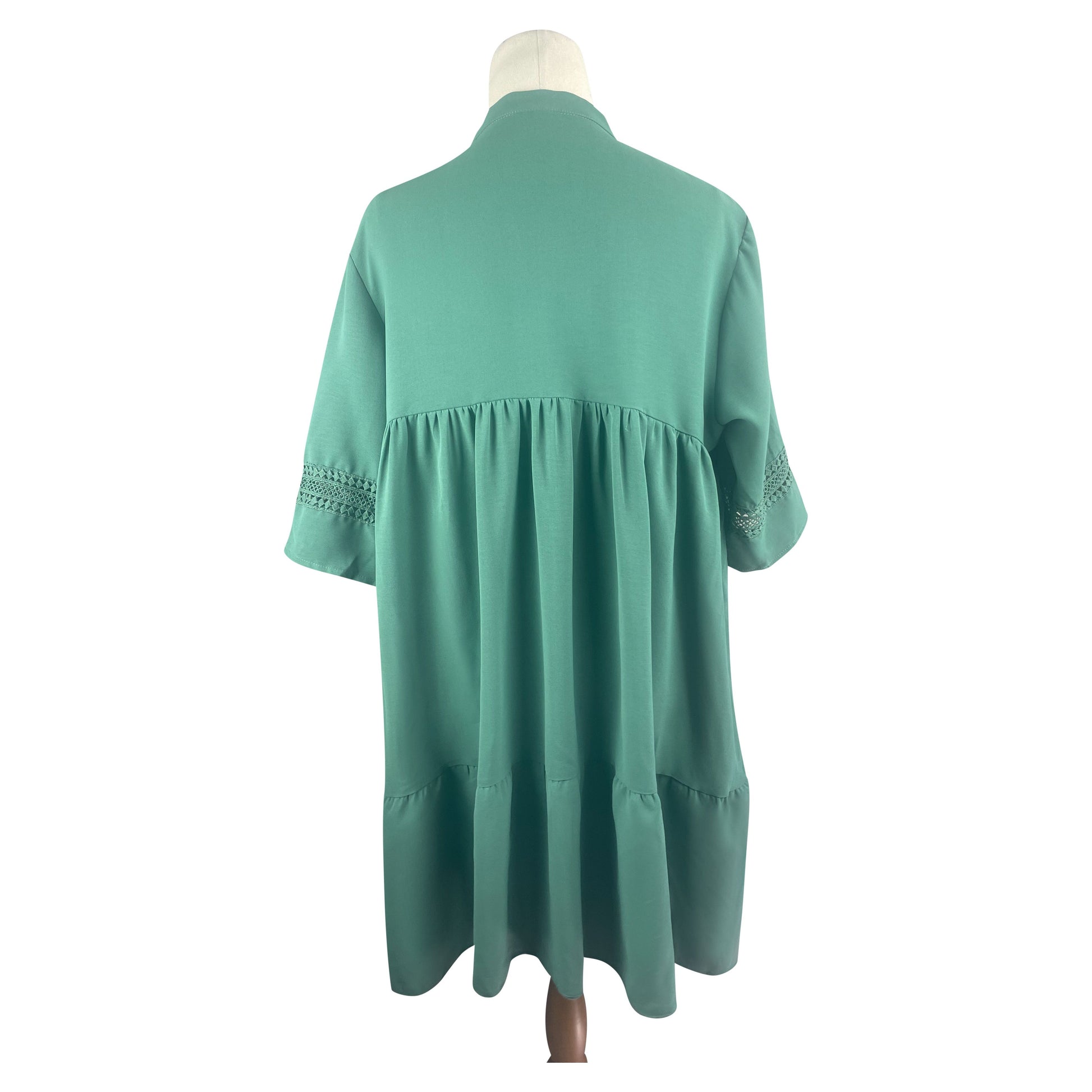 Shein green empire hem mini dress | size 10-12