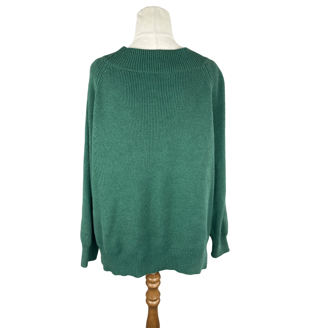 Stella & Gemma forrest green rib knit jumper | size 10-12