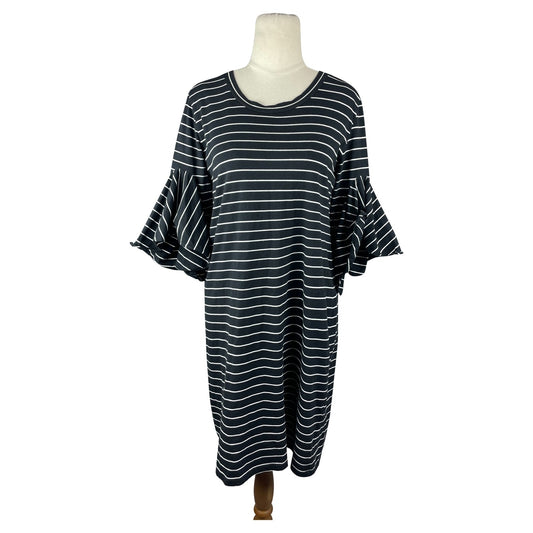 Storm black dress w white stripes | size 10