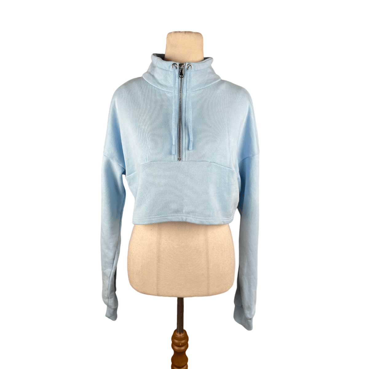 Tiger Mist blue cropped hoodie | size S