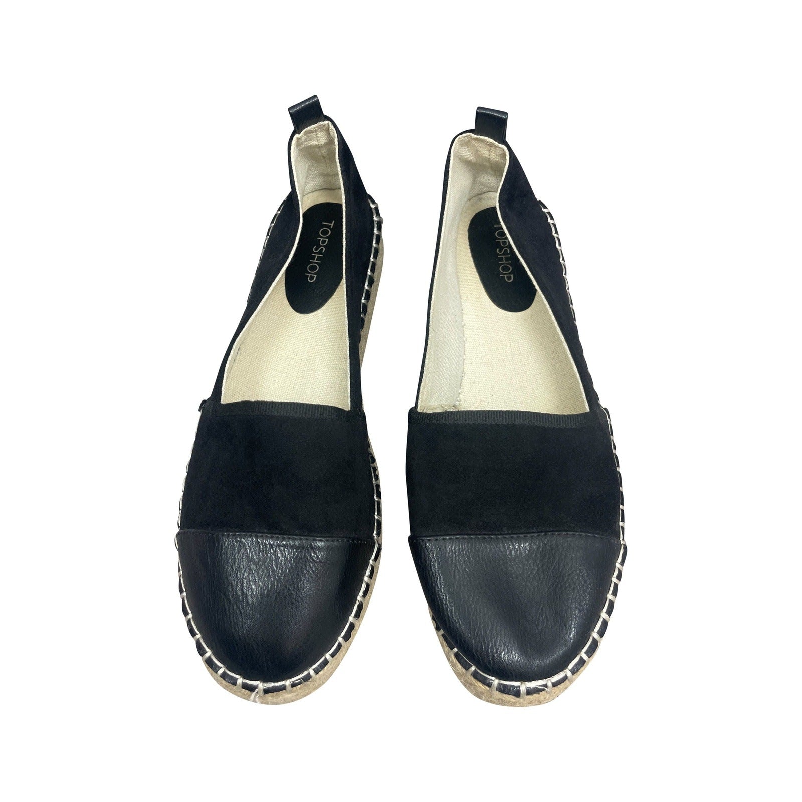 Topshop black platform espadrilles | size 8 or EU 38-39