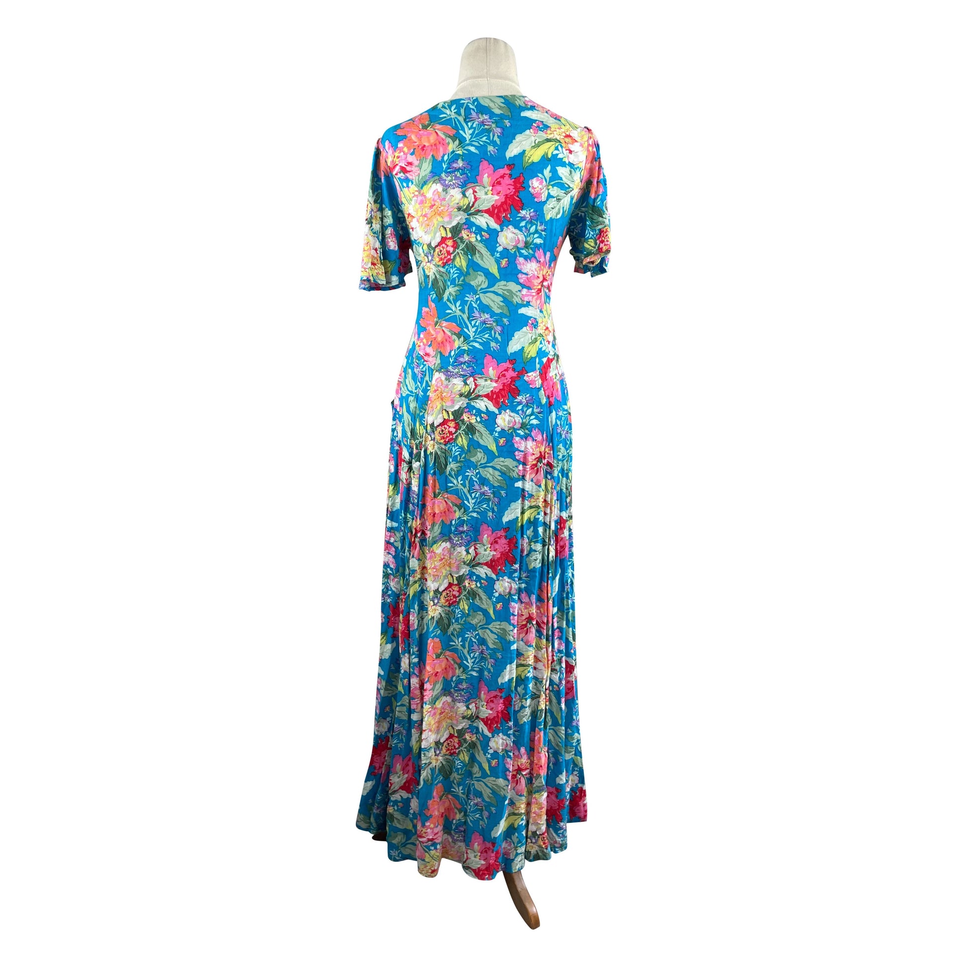 Tosca & Salome blue dress w flower print | size M