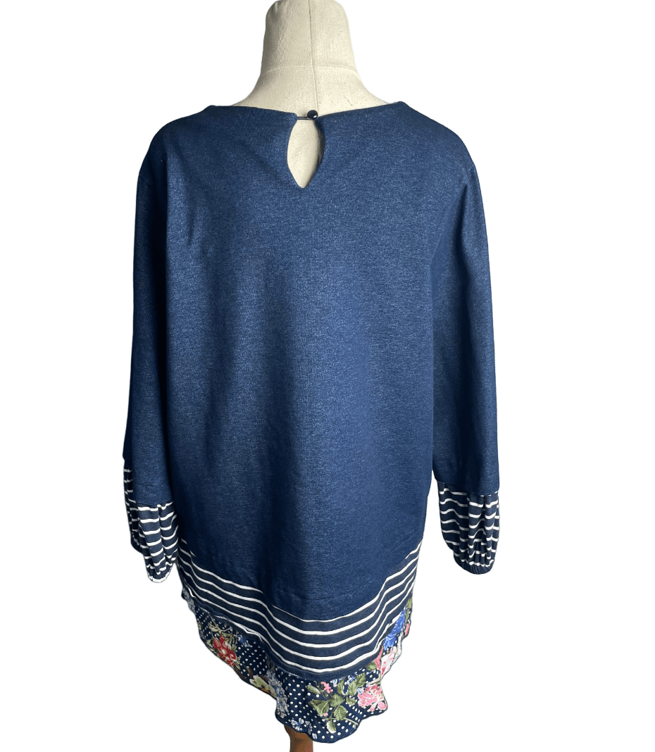 Tantrum navy layered top | size 14