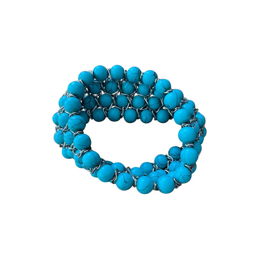 Turquoise bead elastic bracelet