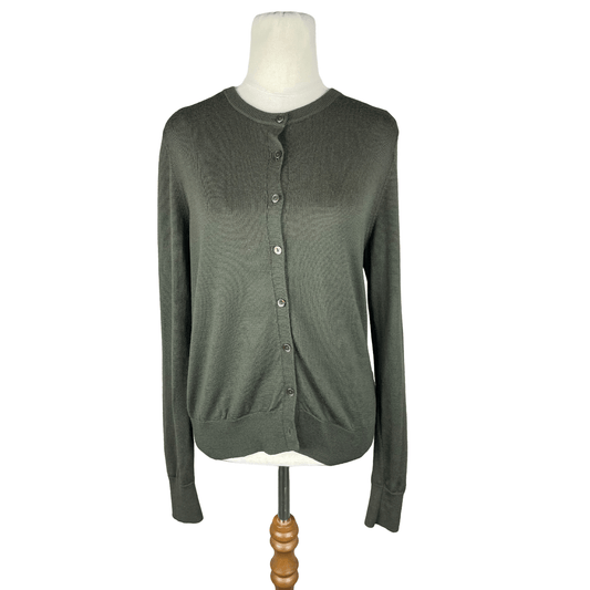 Uniqlo khaki cardigan | size 8-10