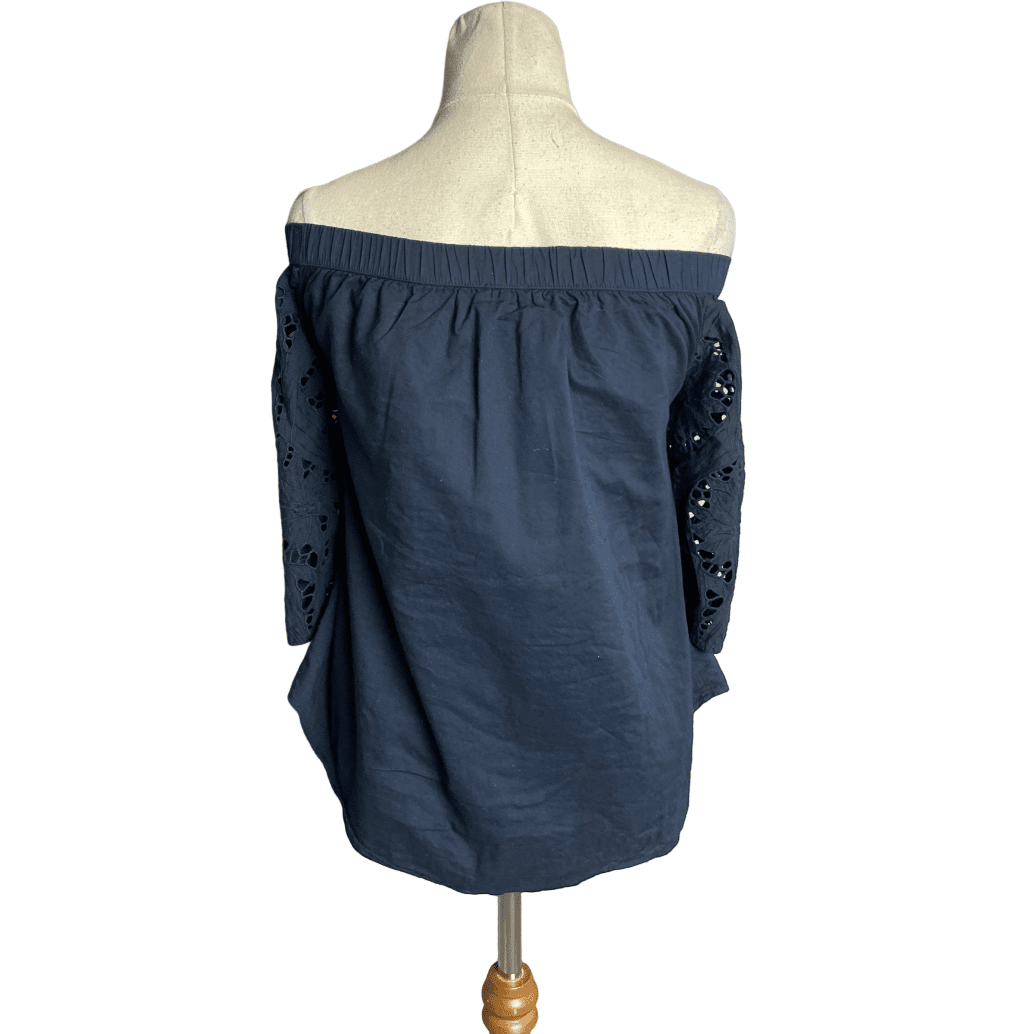 Witchery navy bandeau blouse | size 10