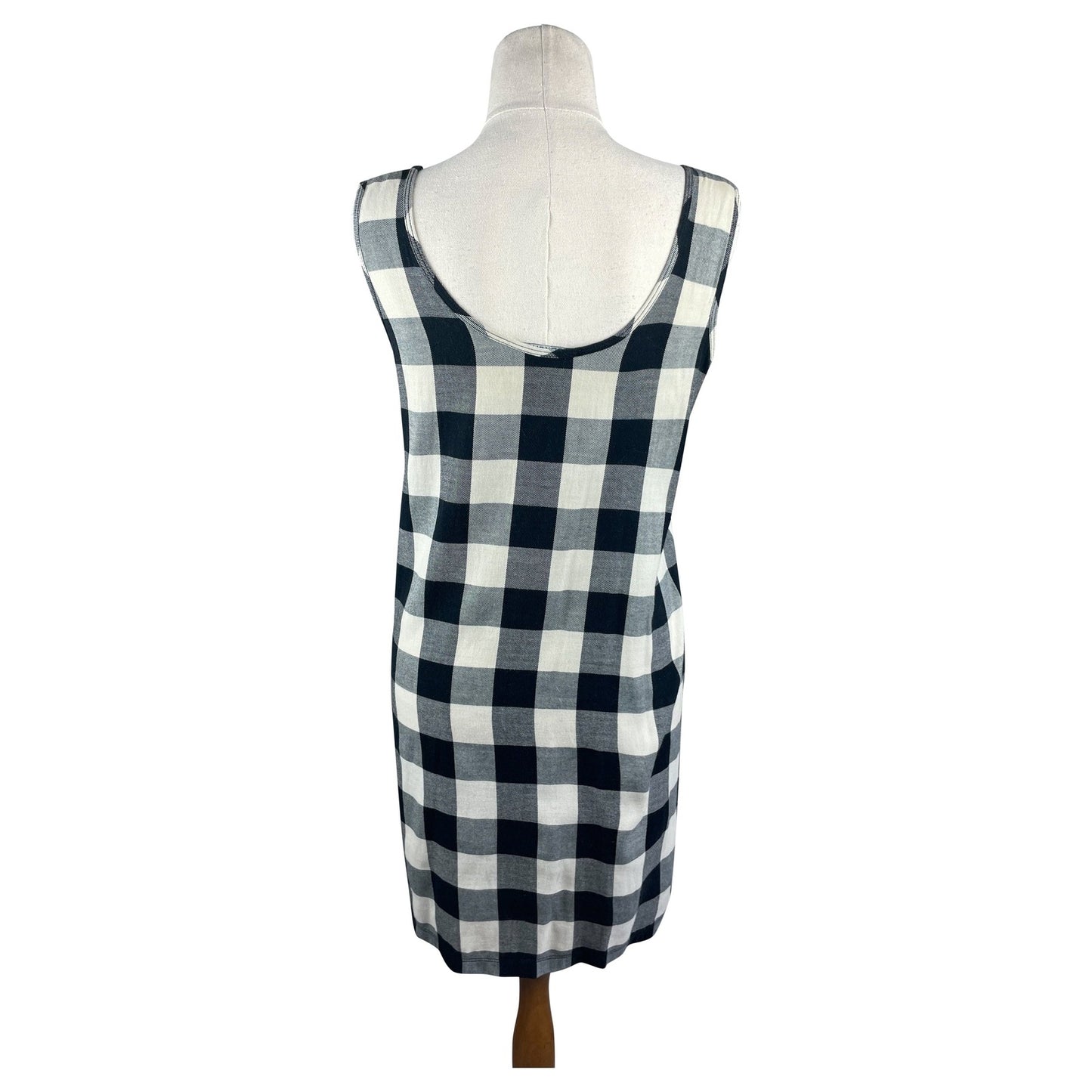 Workshop white and black gingham dress | size 8