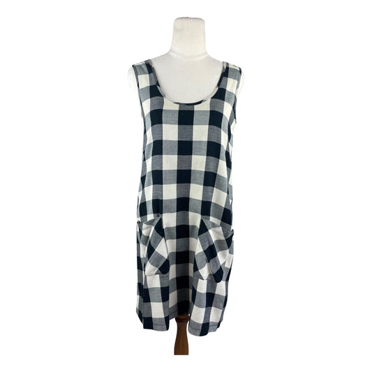 Workshop white and black gingham dress | size 8