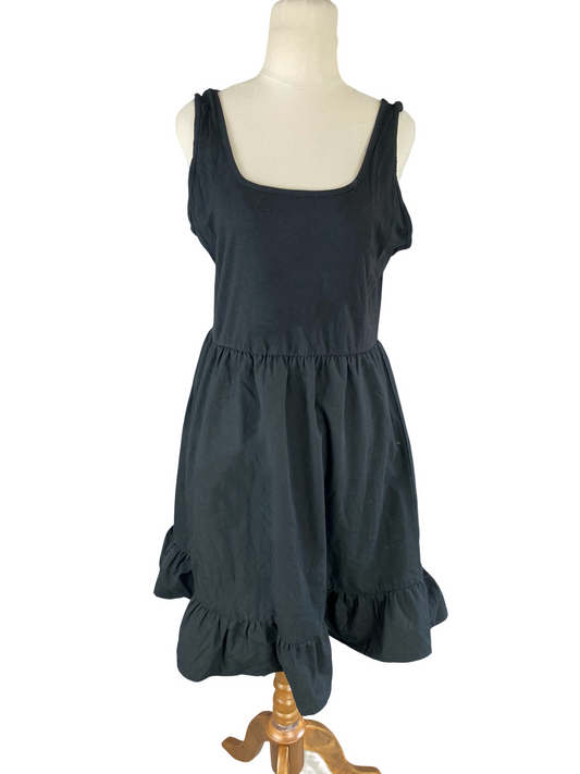 Sleeveless frill sleeve dress | size 14 not branded