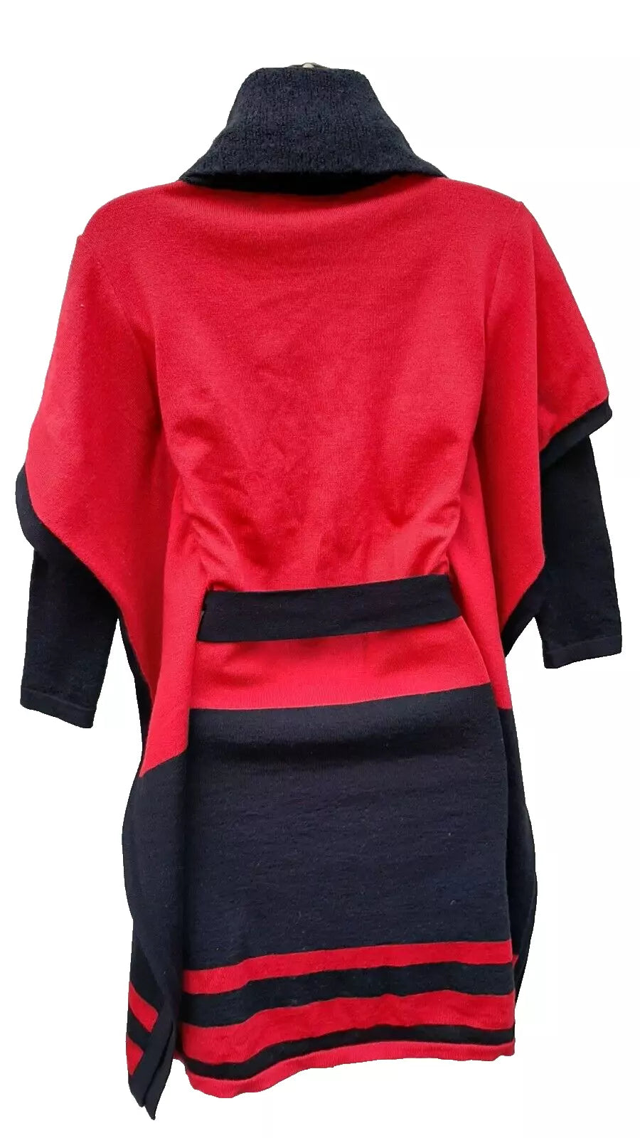 Karen Millen wool-blend red and black dress | size 12-14