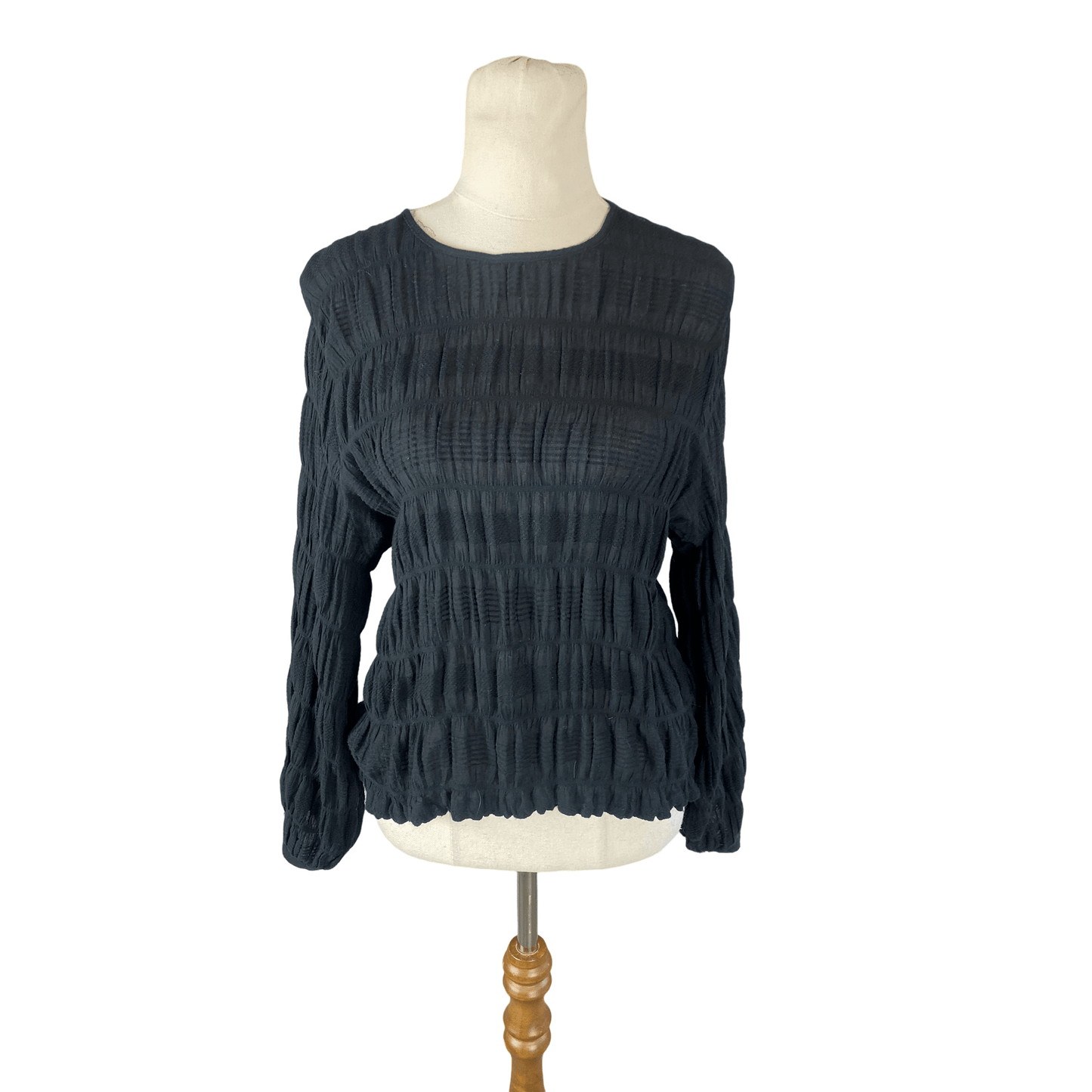 Max black ruffle long sleeve top | size 8