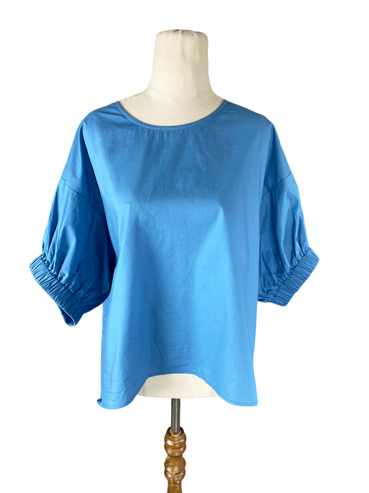 Ricochet blue short sleeve top | size 14