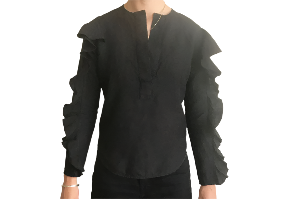 The Georgia Alice Ruffled blouse in black | size 10