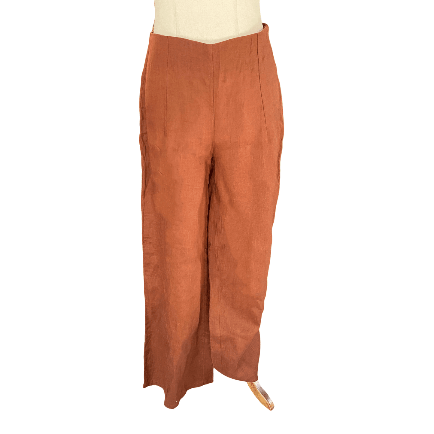 Evolution brick linen wide leg pants | size 8