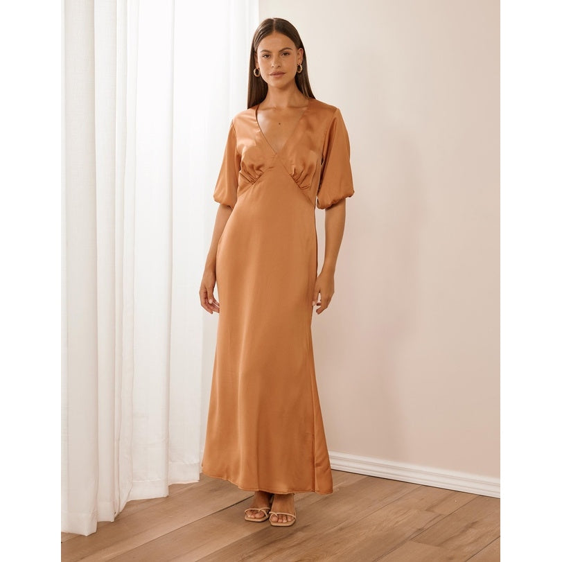 NEW with label - Atmos&Here Jade Satin Midi Dress | size 10