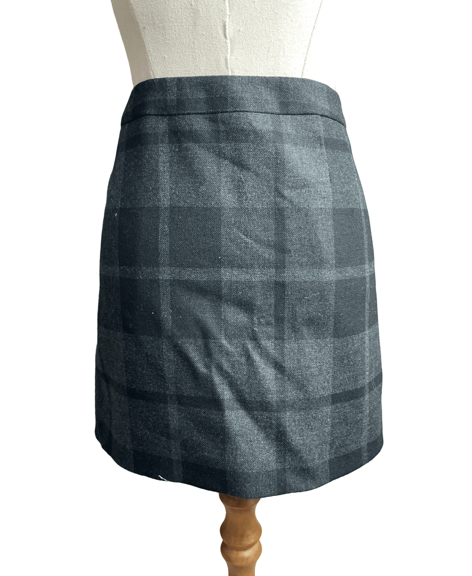 Karen Millen black plaid mini skirt | size 12