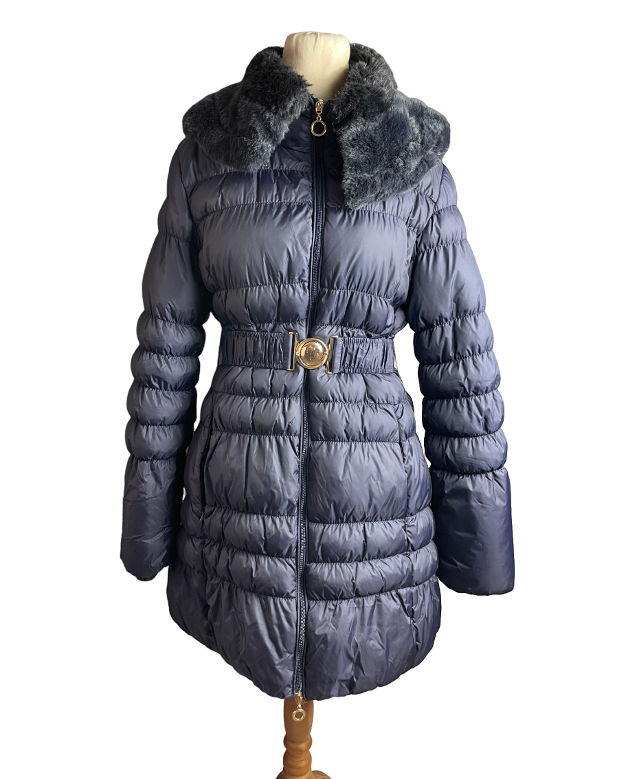 Pledge navy puffer coat | size 12-14