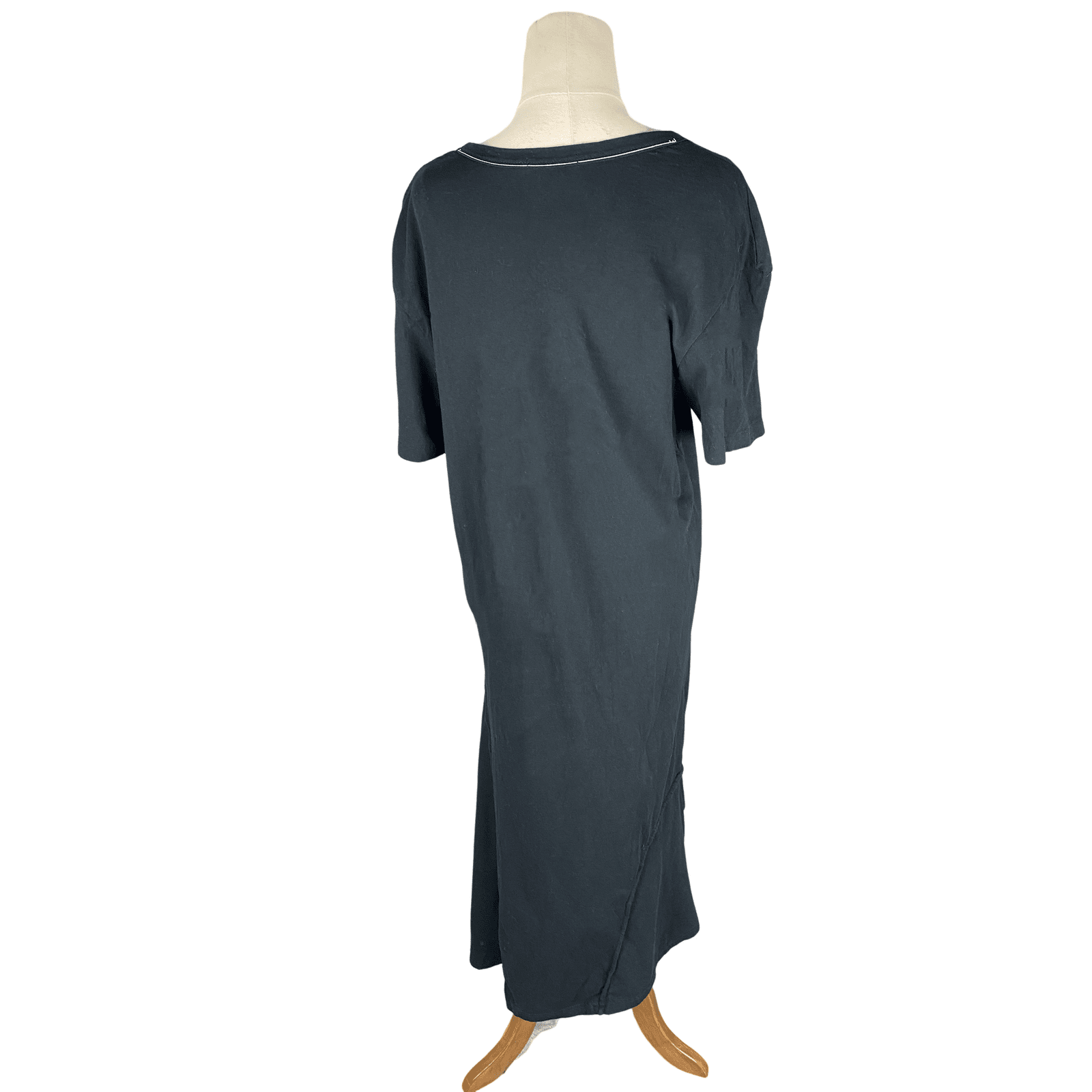 bassike oversized black shirt dress | size 8