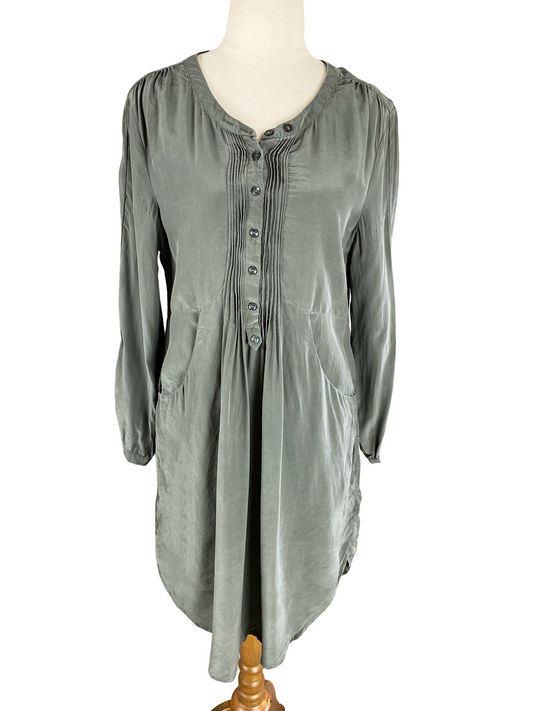 Witchery silk olive dress | size 12