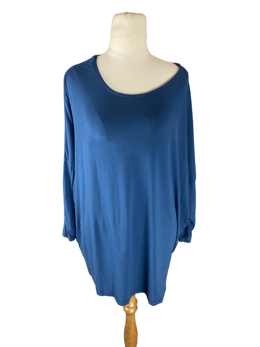 Jockey blue 3/4 super soft sleeve relaxed top | size medium