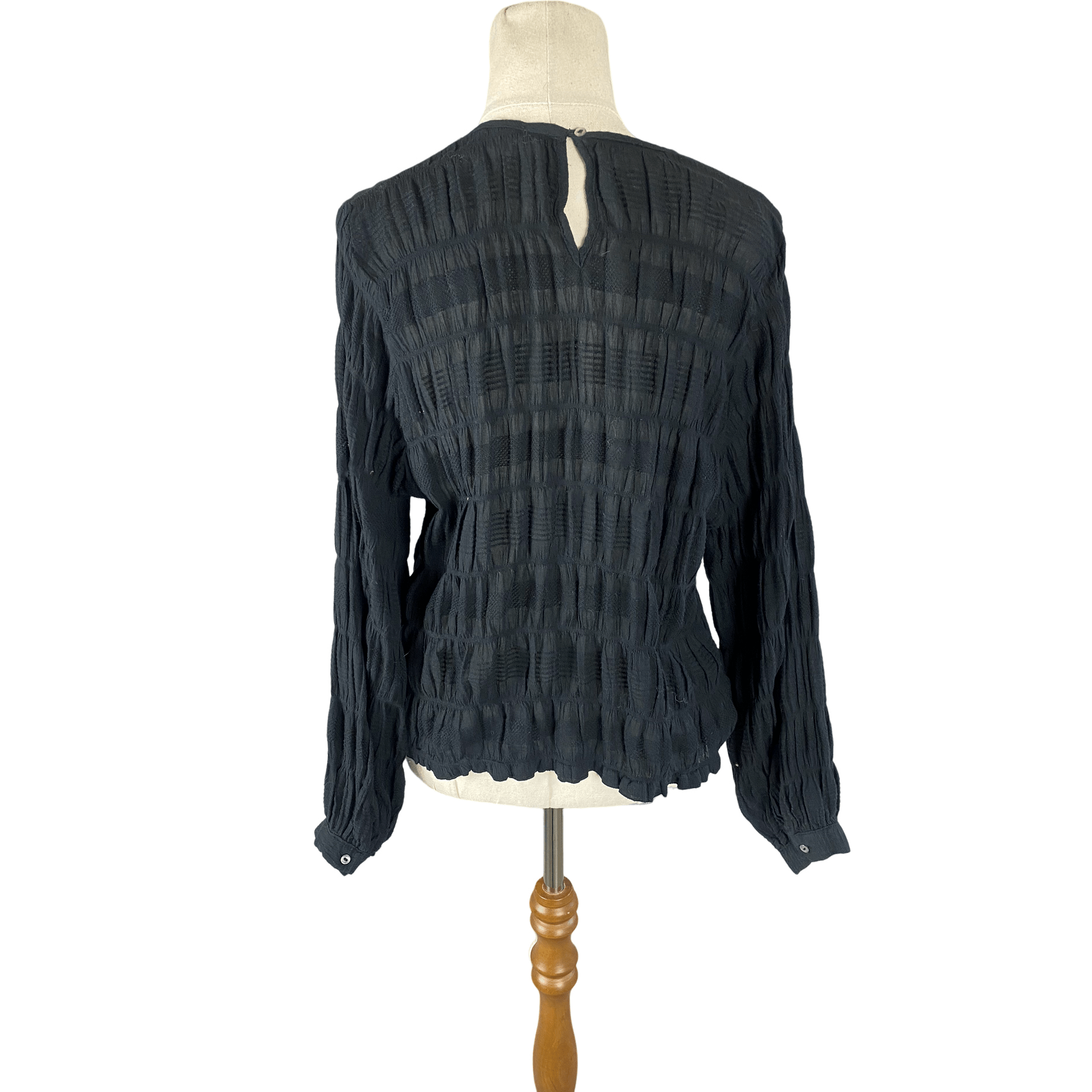 Max black ruffle long sleeve top | size 8