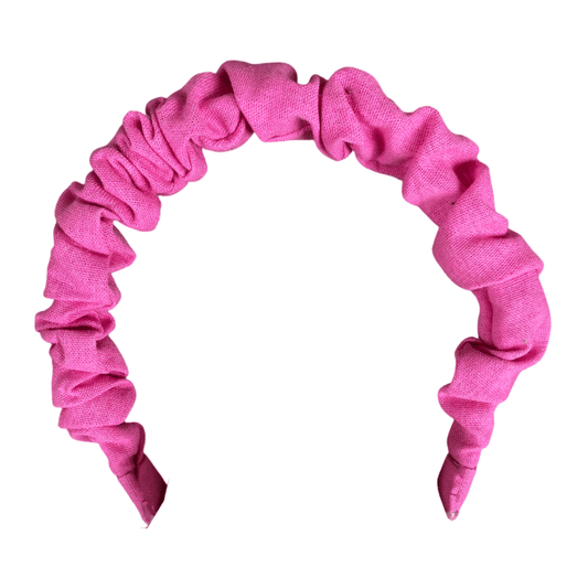 Pink scrunch headband