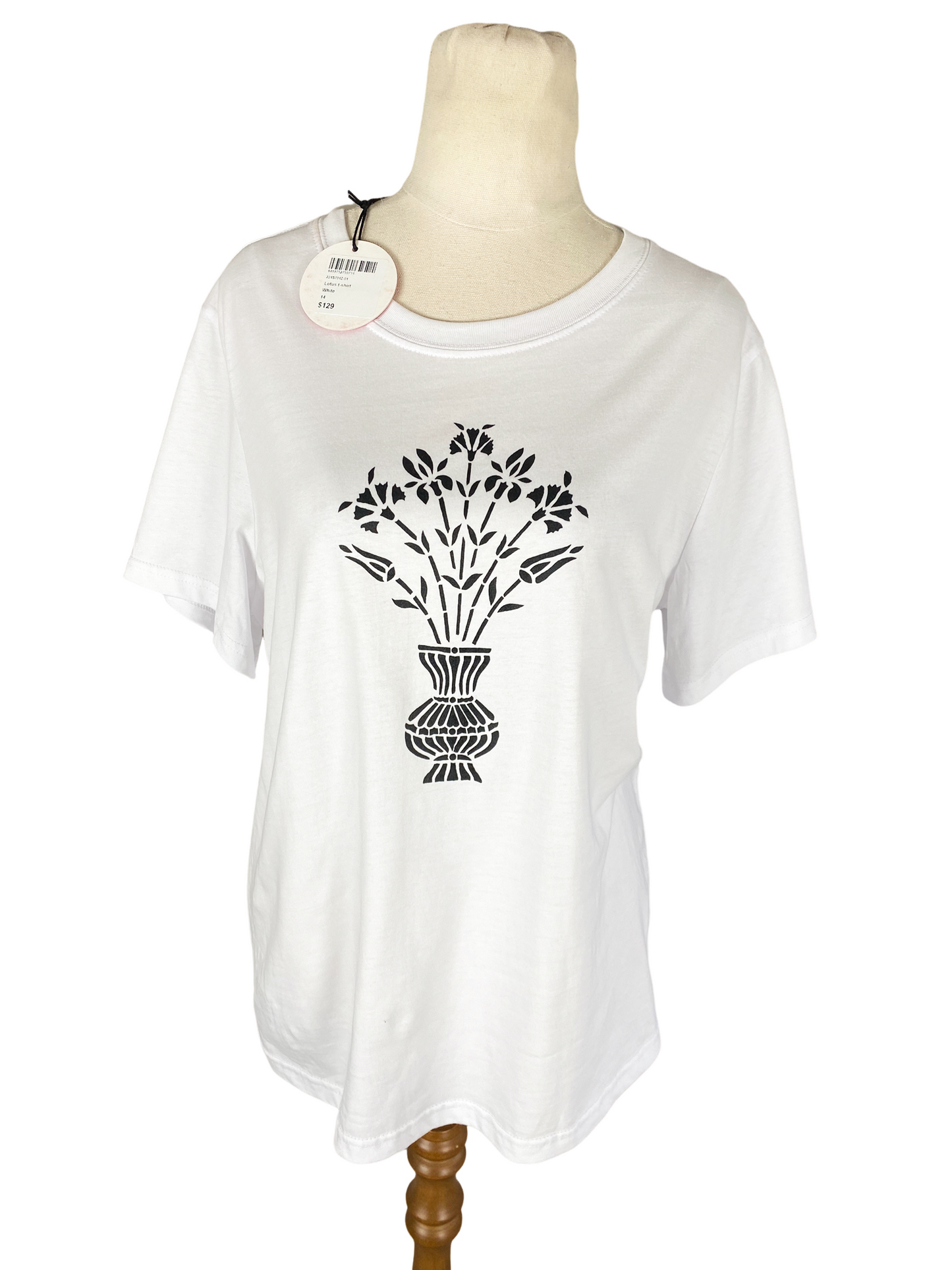 BNWL Kate Sylvester Lotus white t-shirt | size 14 - RRP $129