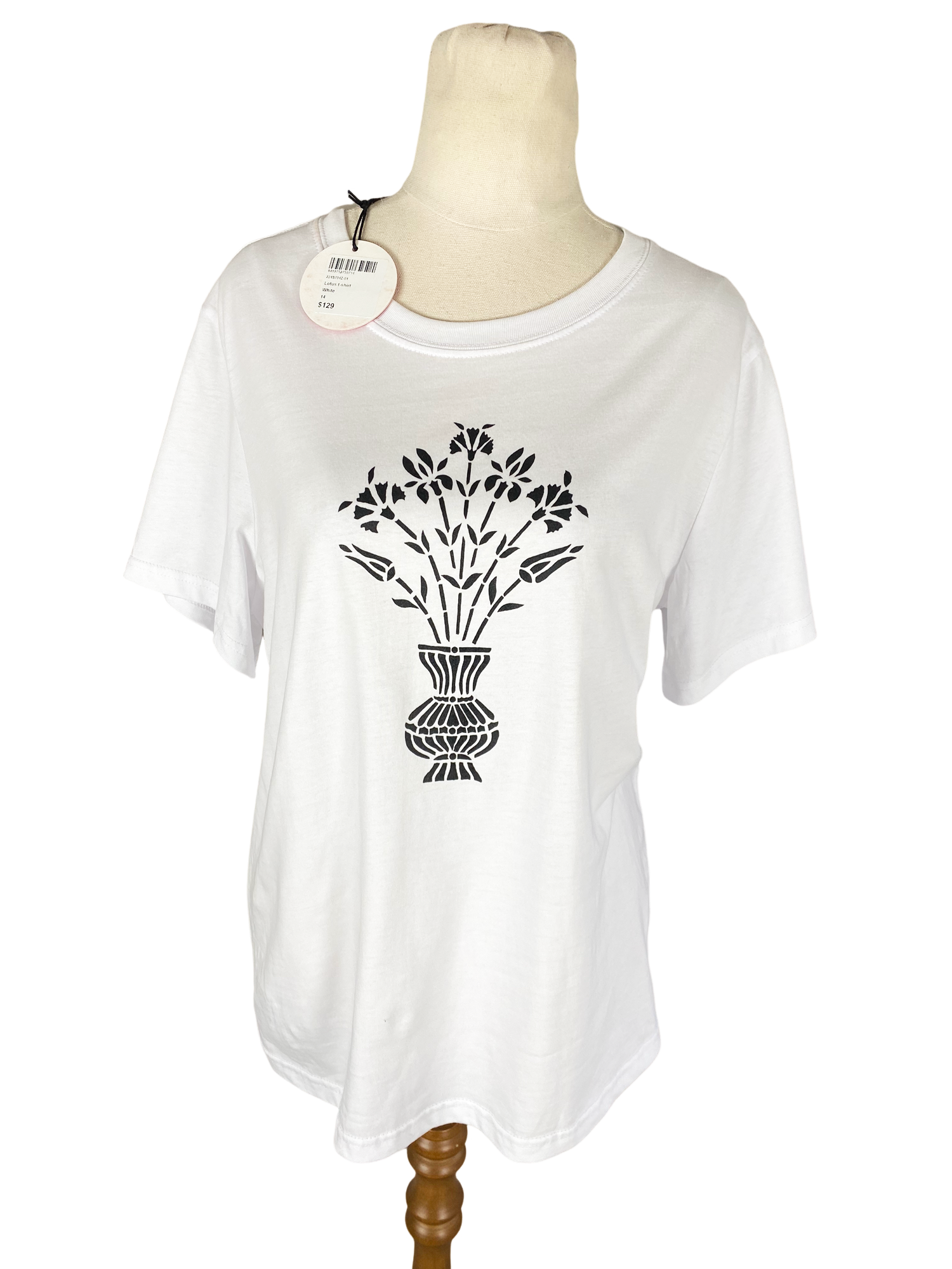 BNWL Kate Sylvester Lotus white t-shirt | size 14 - RRP $129