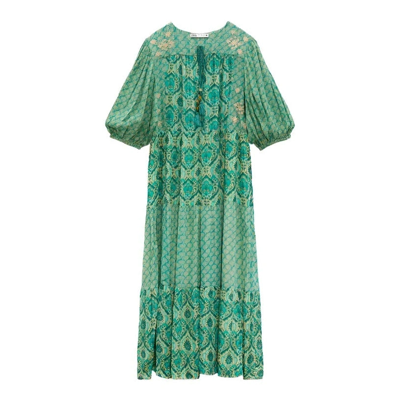 Zara green smock dress | size 8-10 - RRP $119