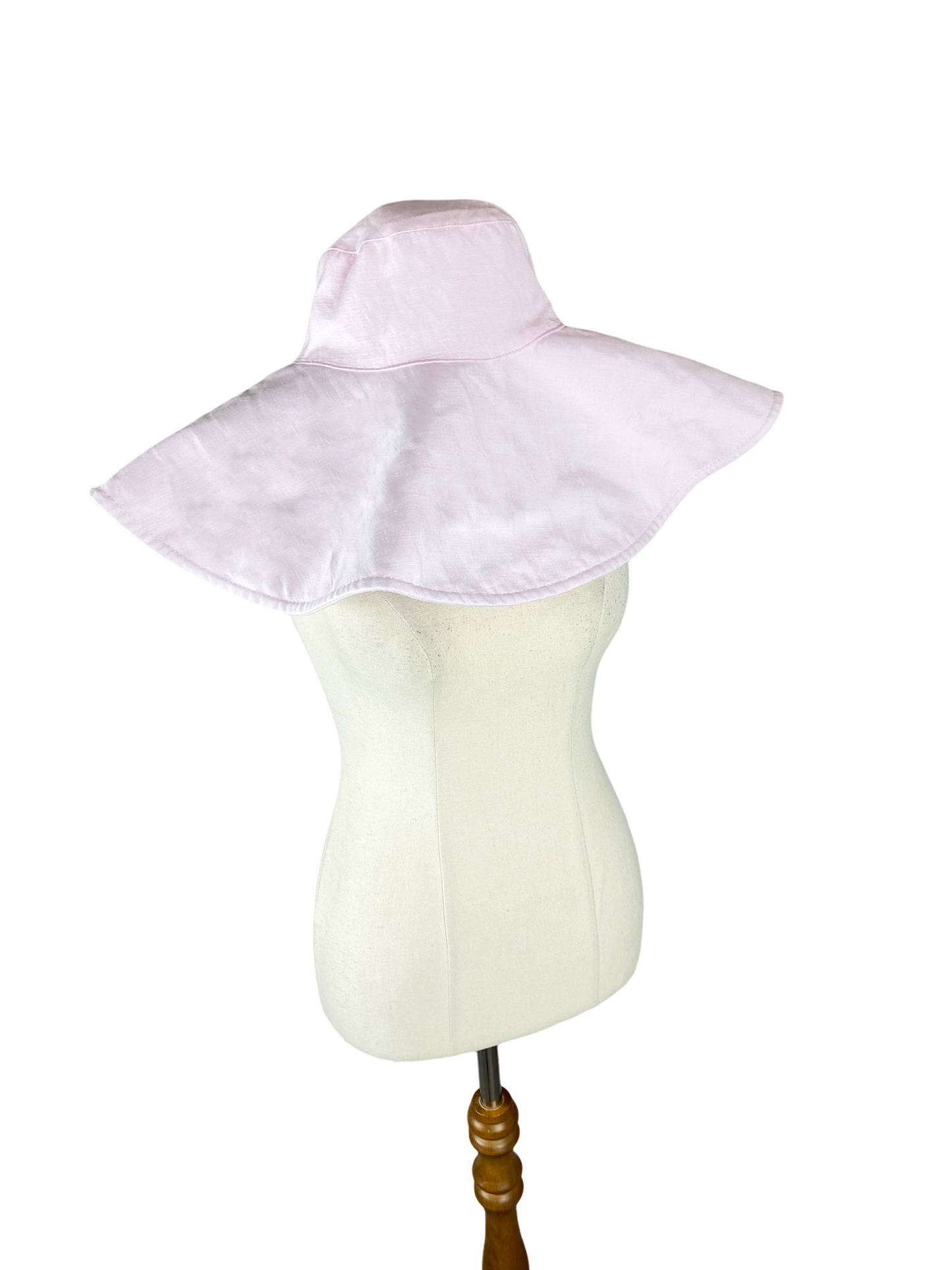 Ruby pink cotton large sun hat