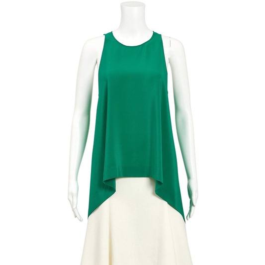 sass + bide green silk top | size 10