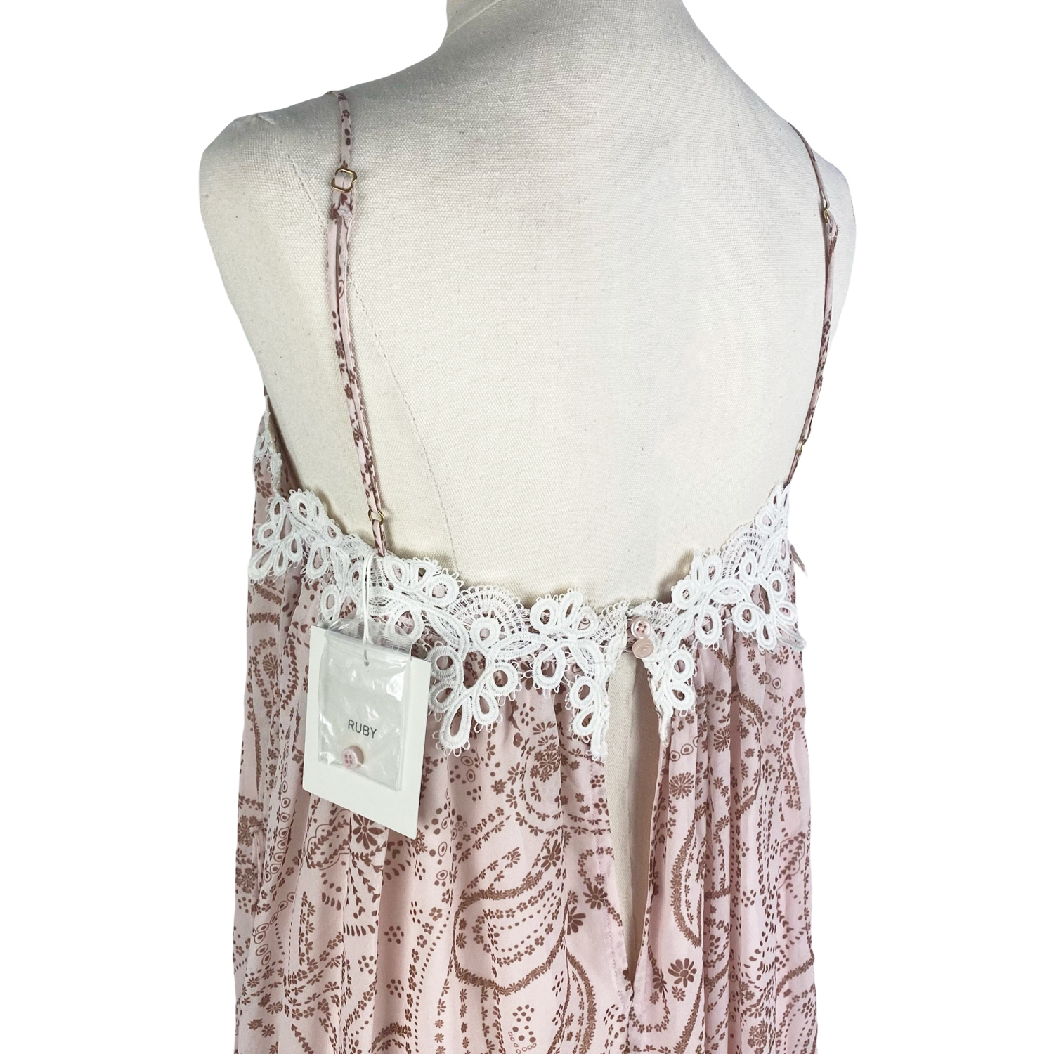 Ruby pink ceramic midi dress - new with tag | size 6-8