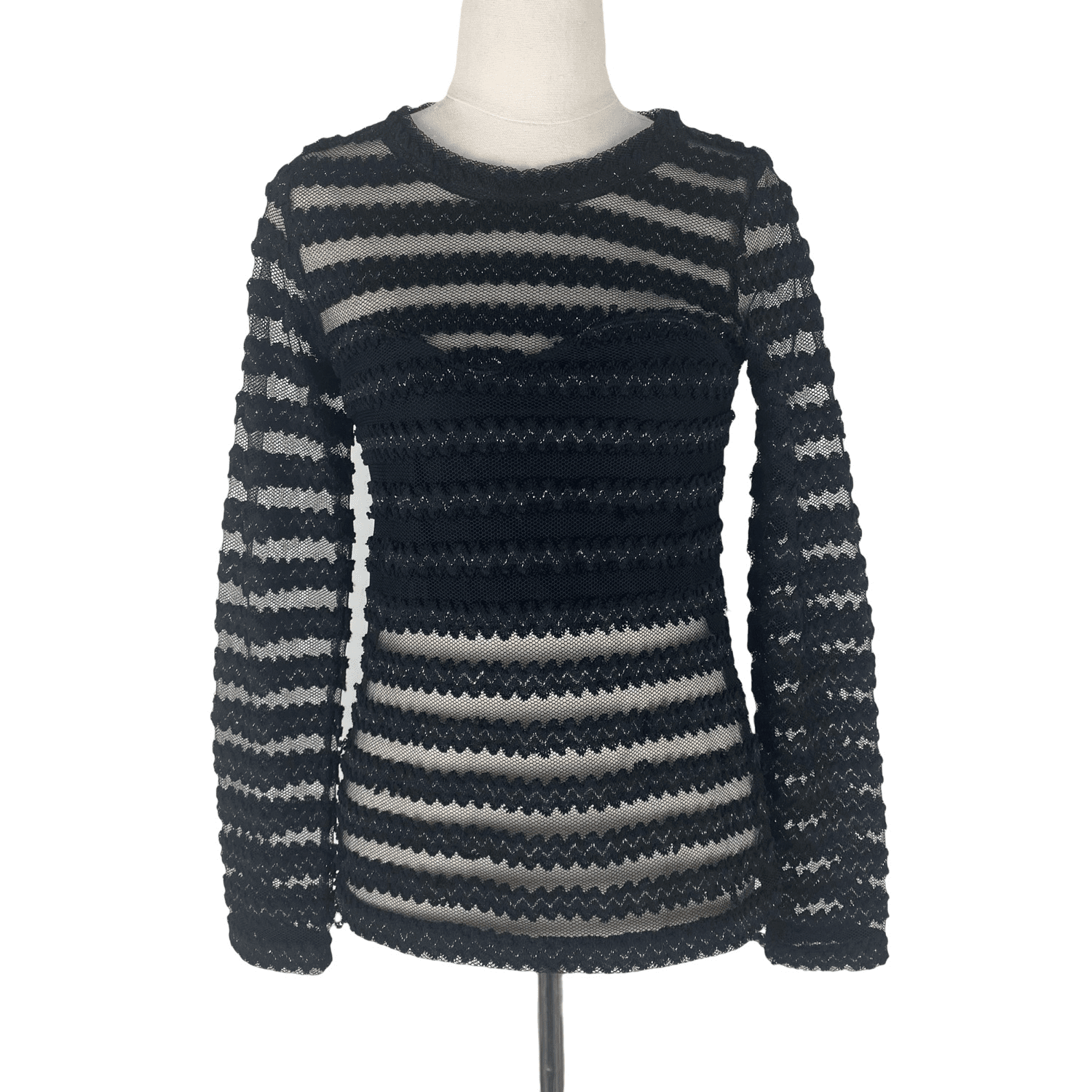 Ruby black striped top | size 6